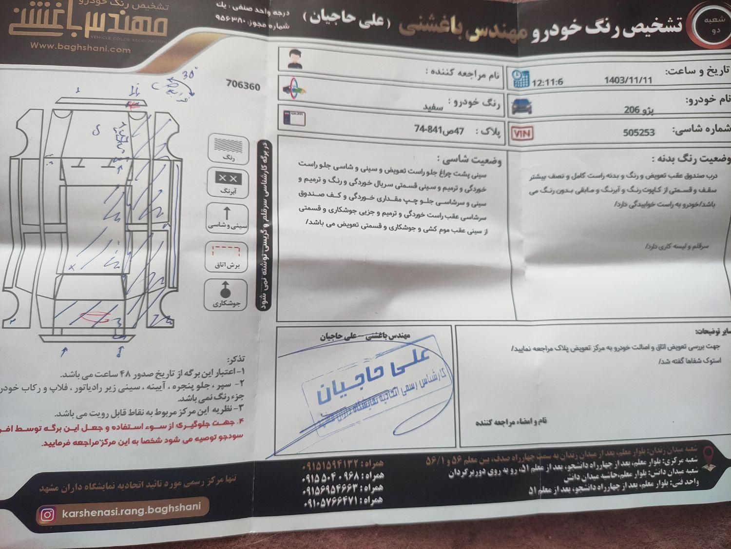 پژو 206 تیپ 5 - 1394