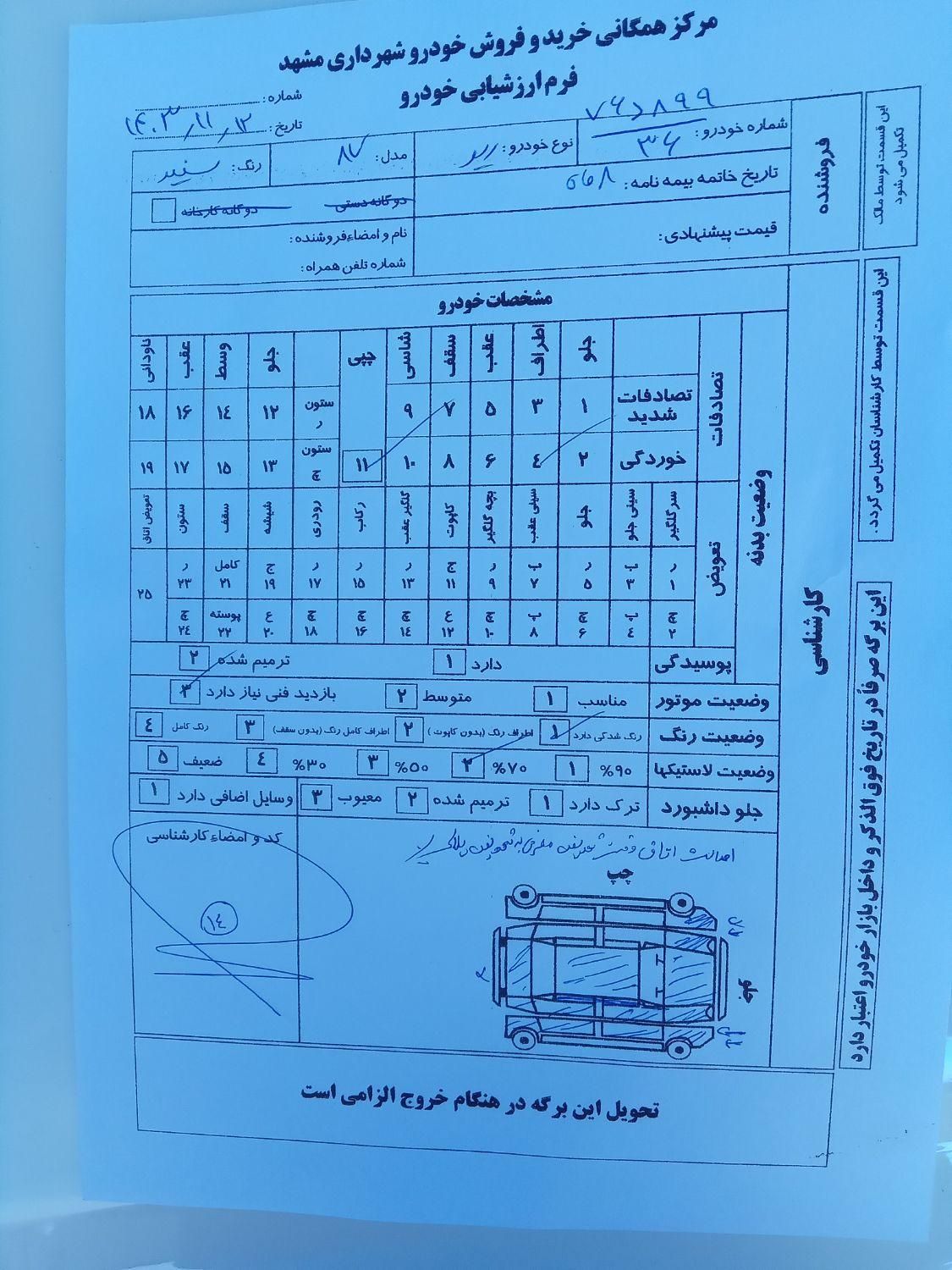 کیا ریو مونتاژ دنده ای LS - 2008