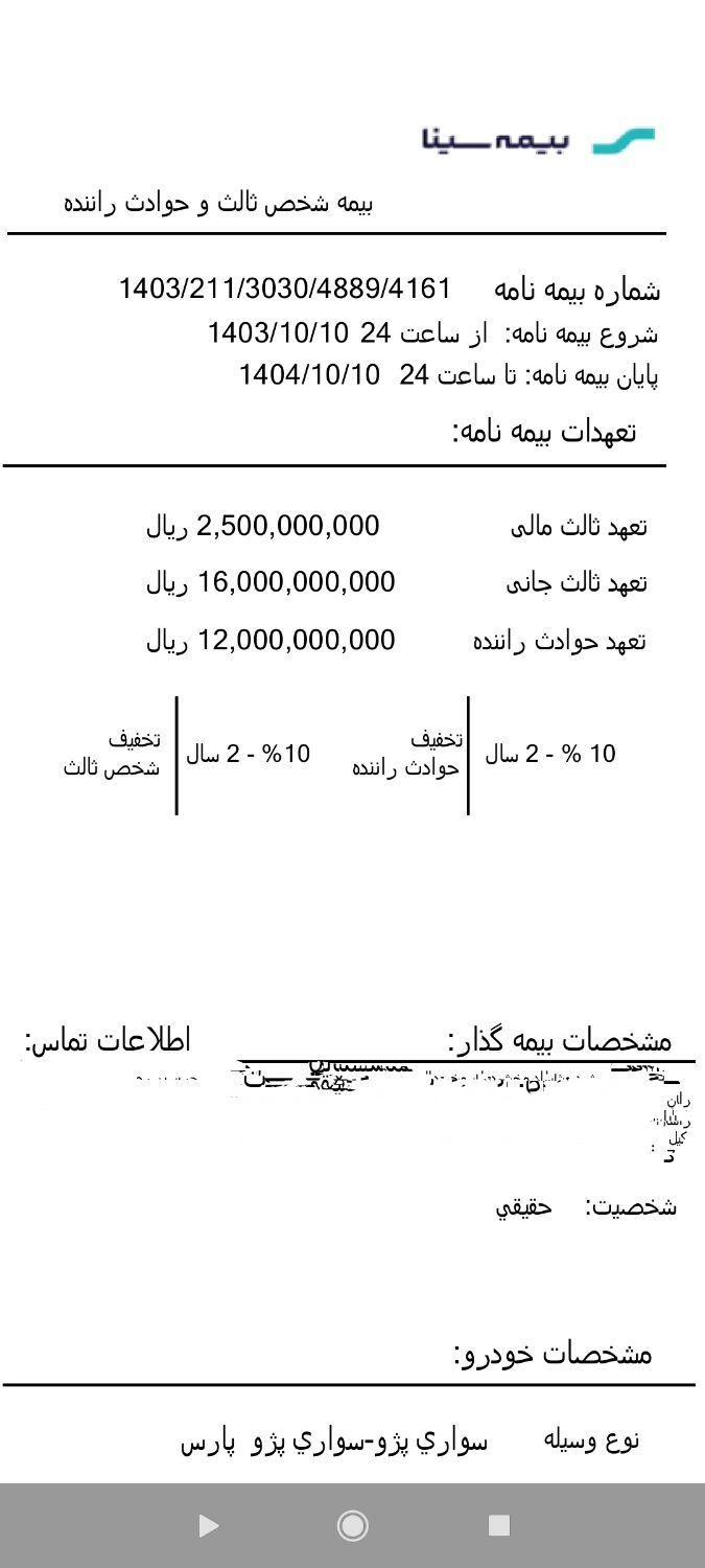 پژو پارس XU7P - 1401