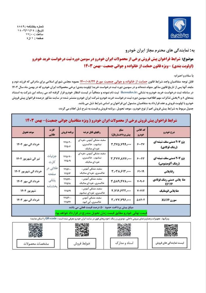 سمند سورن پلاس EF7 بنزینی - 1403