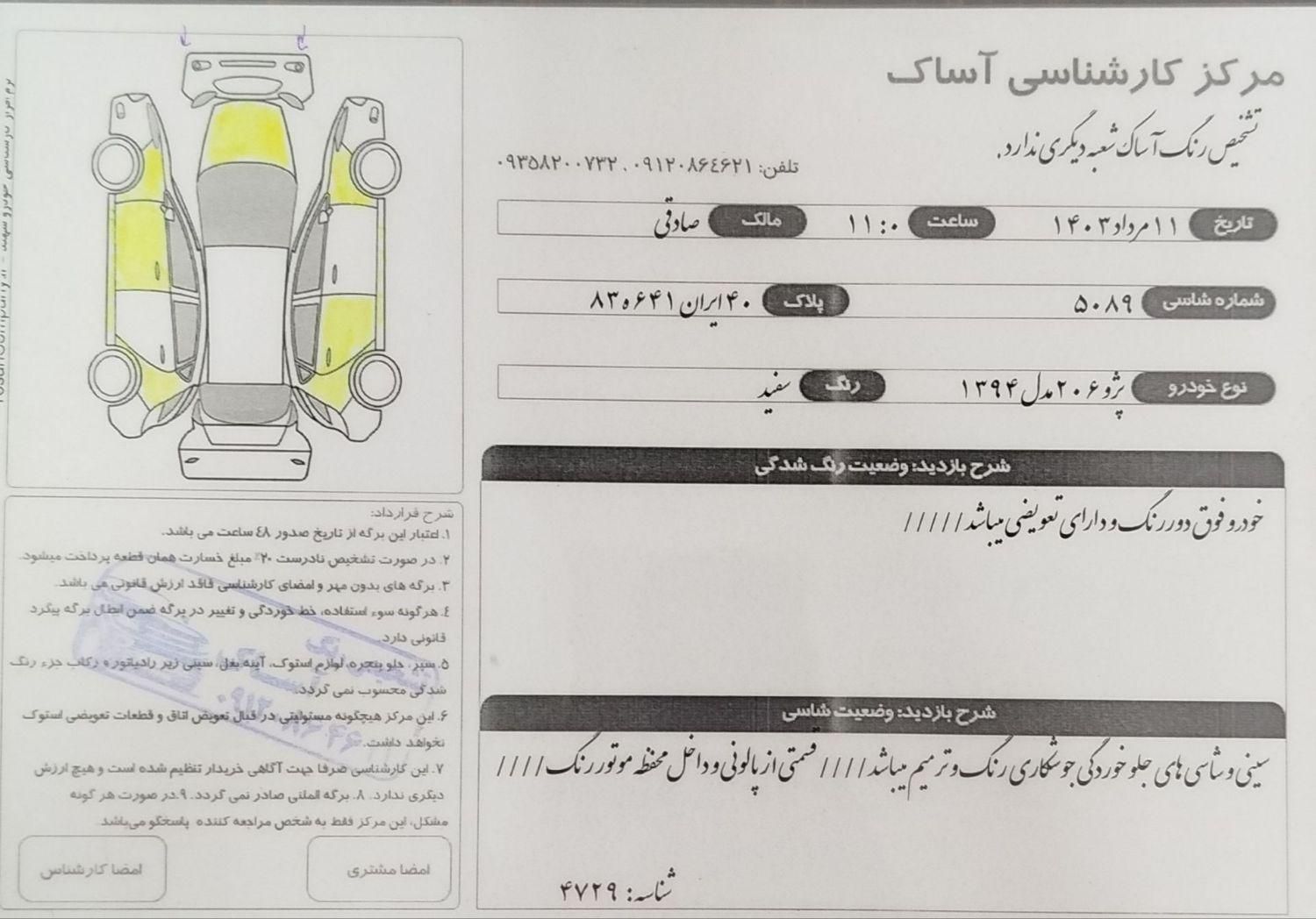 پژو 206 تیپ 5 - 1394