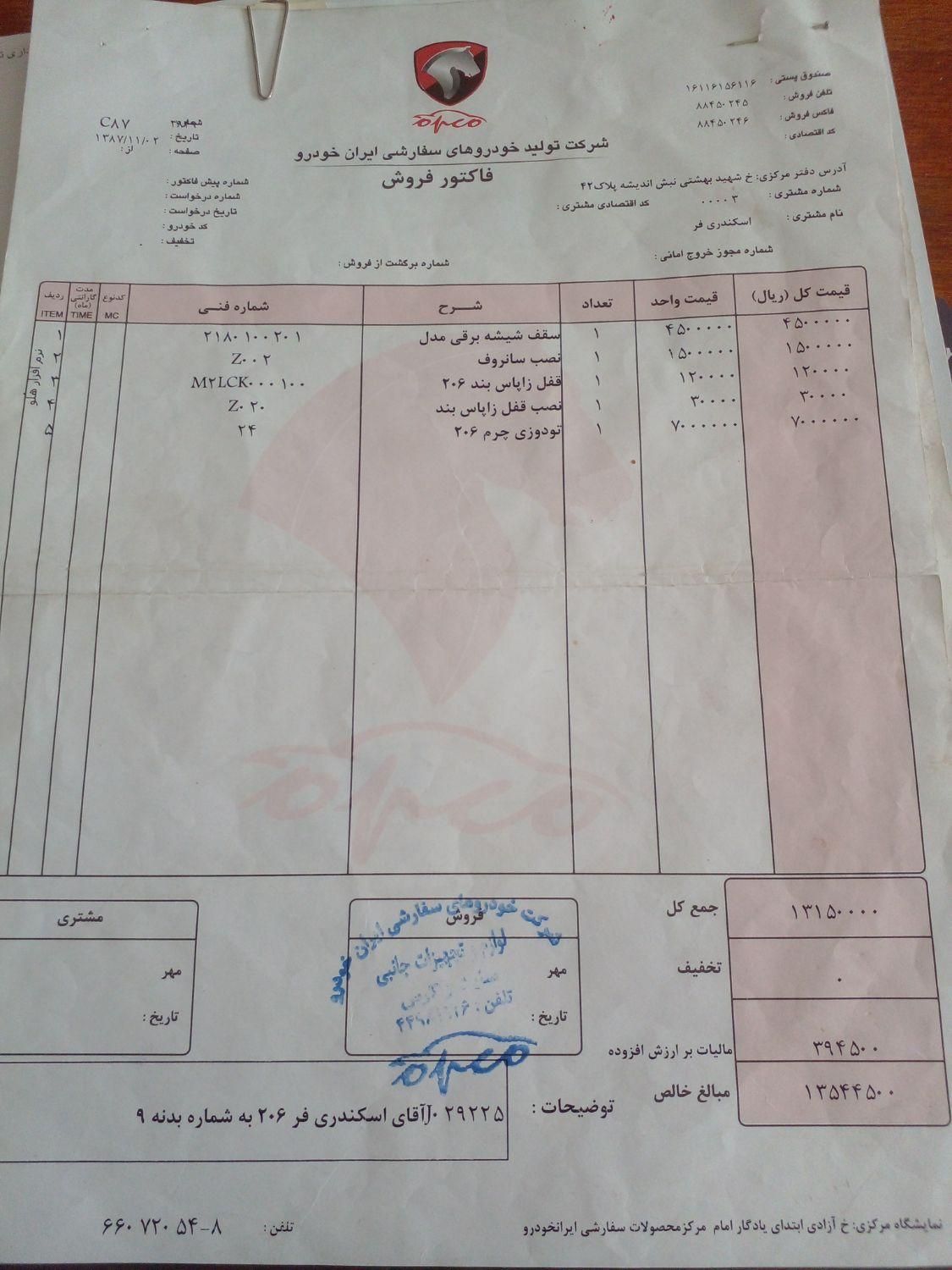 پژو 206 تیپ 2 - 1387