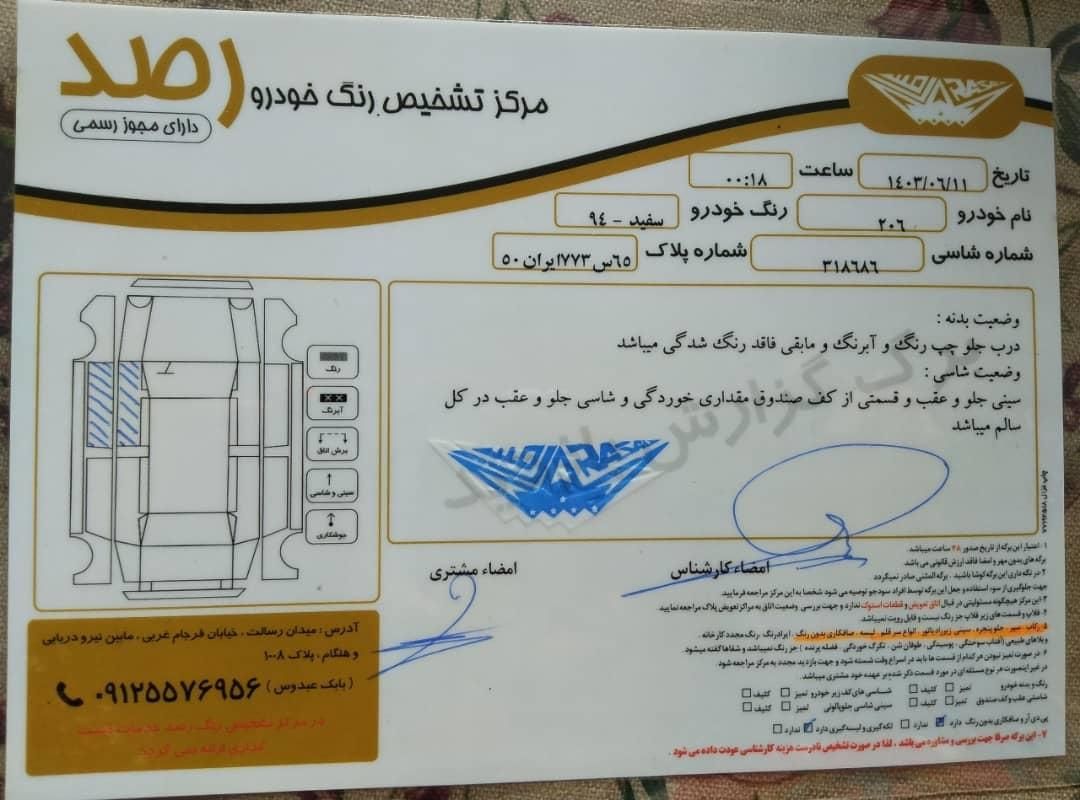 پژو 206 تیپ 5 - 1394