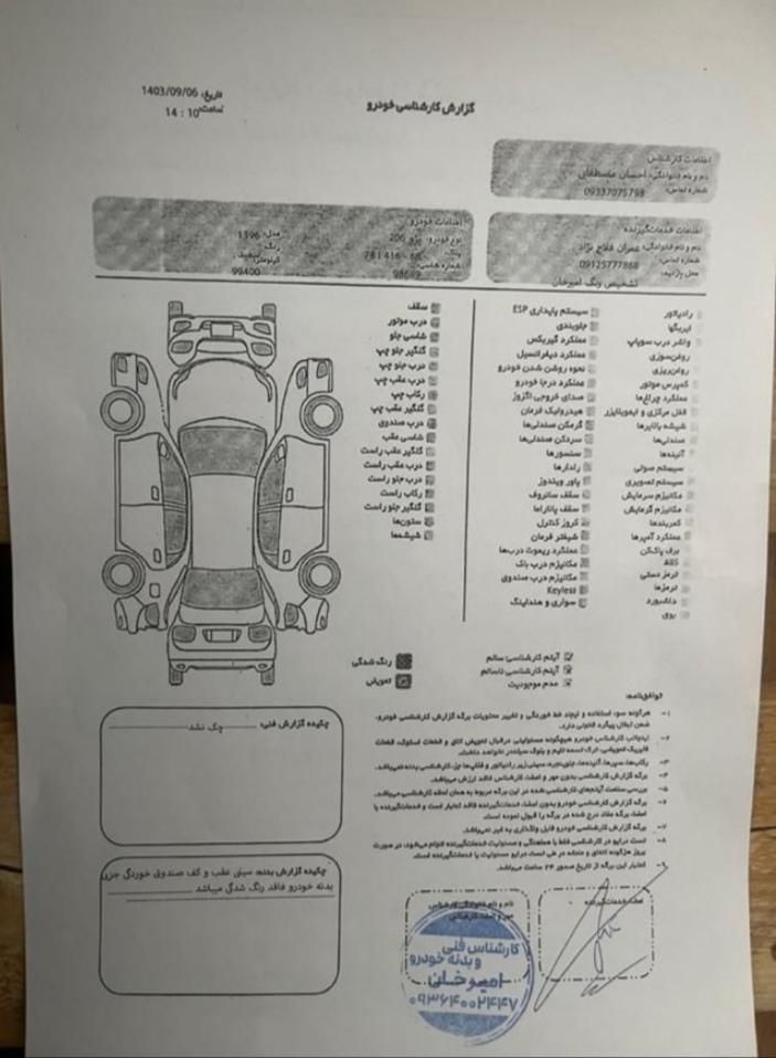 پژو 206 تیپ 2 - 1396