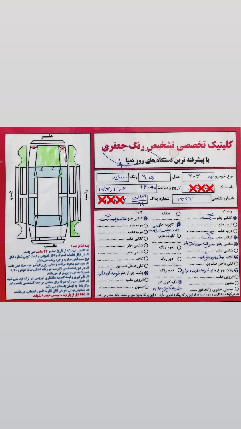 پژو 206 تیپ 2 - 1395