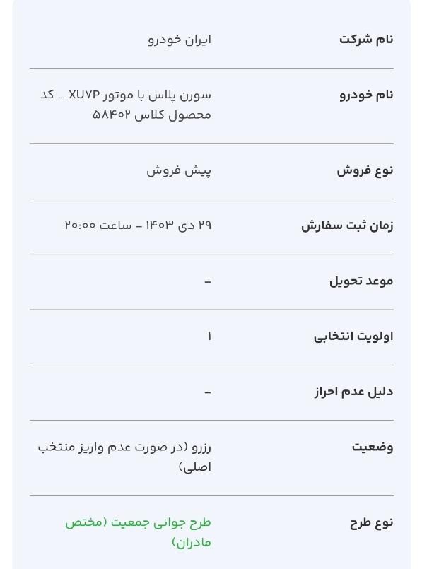 سمند سورن پلاس EF7 بنزینی - 1403