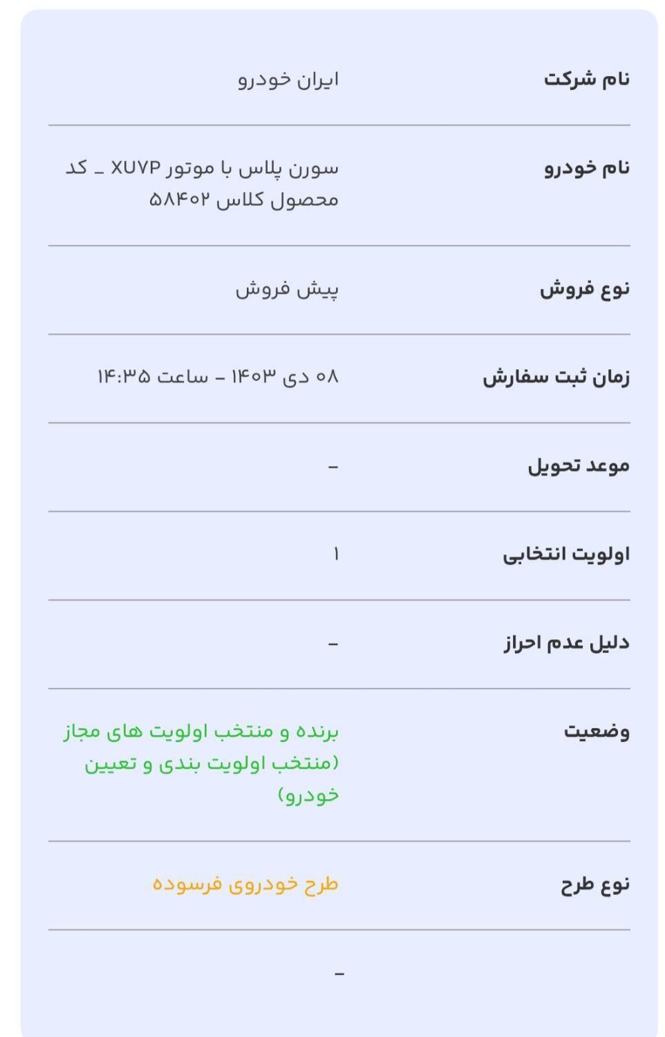 سمند سورن پلاس EF7 بنزینی - 1403