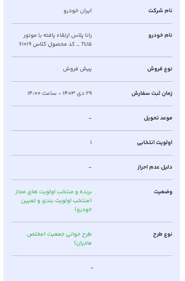 رانا پلاس دنده‌ای - 1403