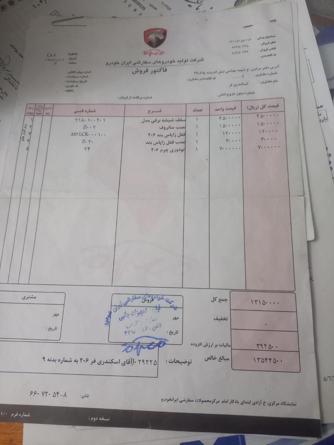 پژو 206 تیپ 2 - 1387