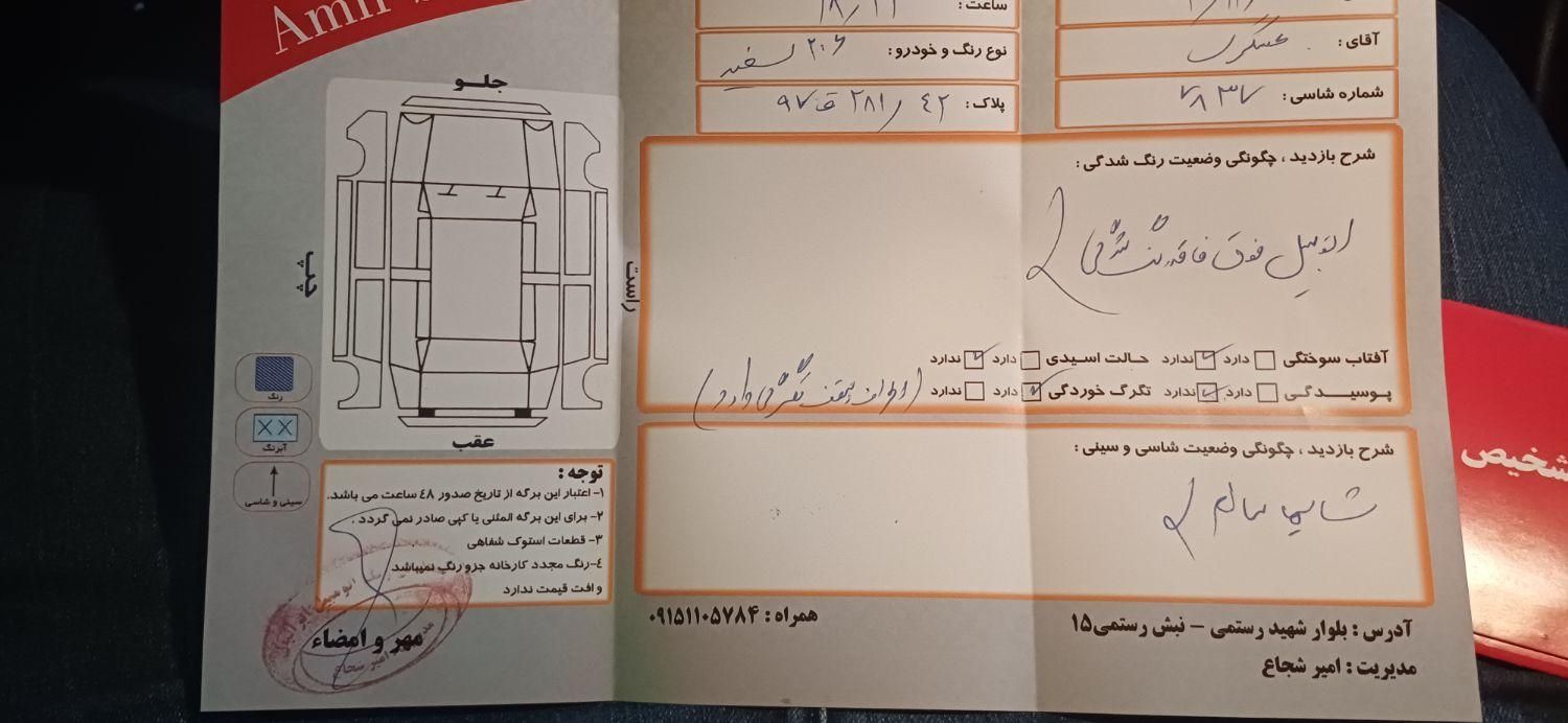 پژو 206 تیپ 2 - 1399