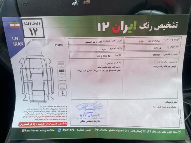 پژو 206 تیپ 2 - 1399