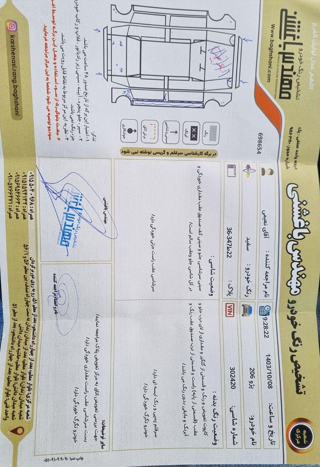 پژو 206 تیپ 5 - 1394