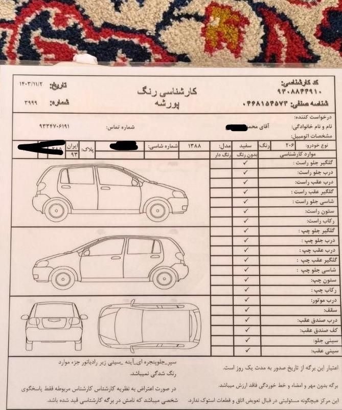 پژو 206 تیپ 2 - 1388