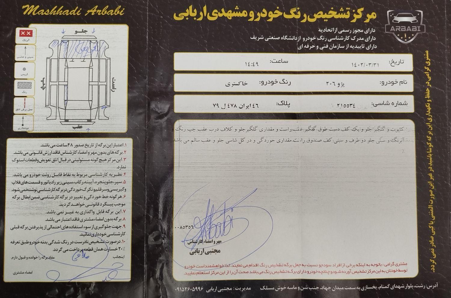 پژو 206 تیپ 2 - 1394