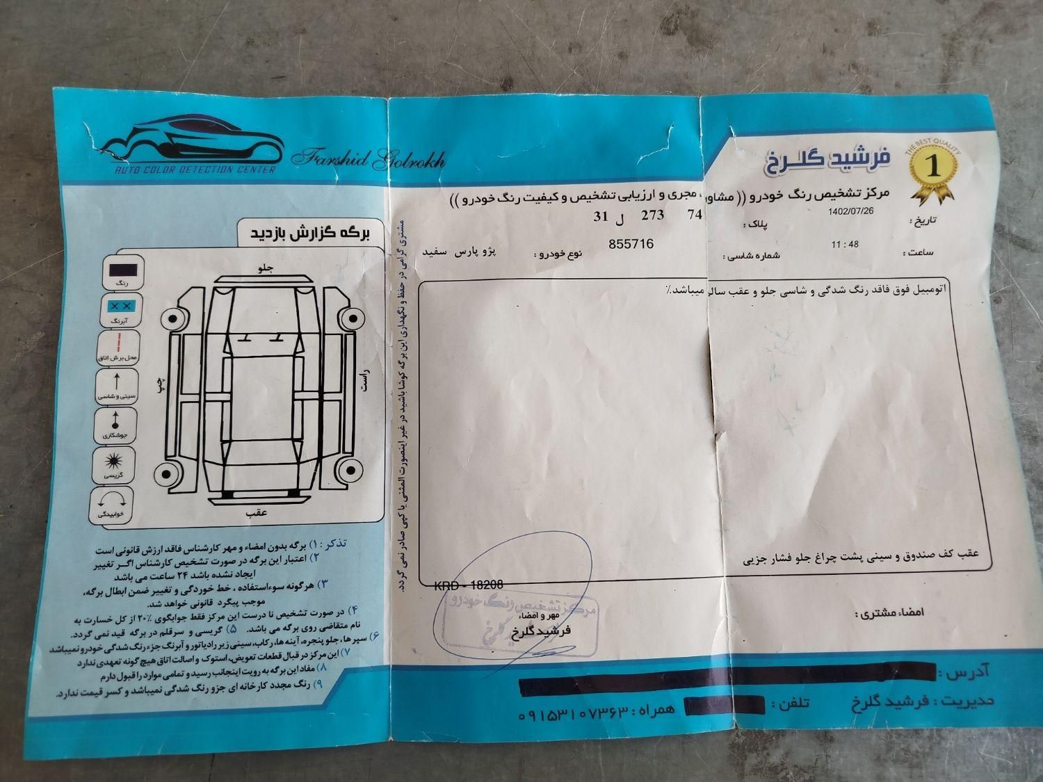 پژو پارس ELX-XU7P سفارشی - 1393