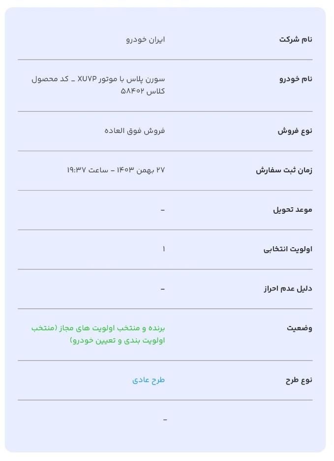 سمند سورن پلاس EF7 بنزینی - 1403