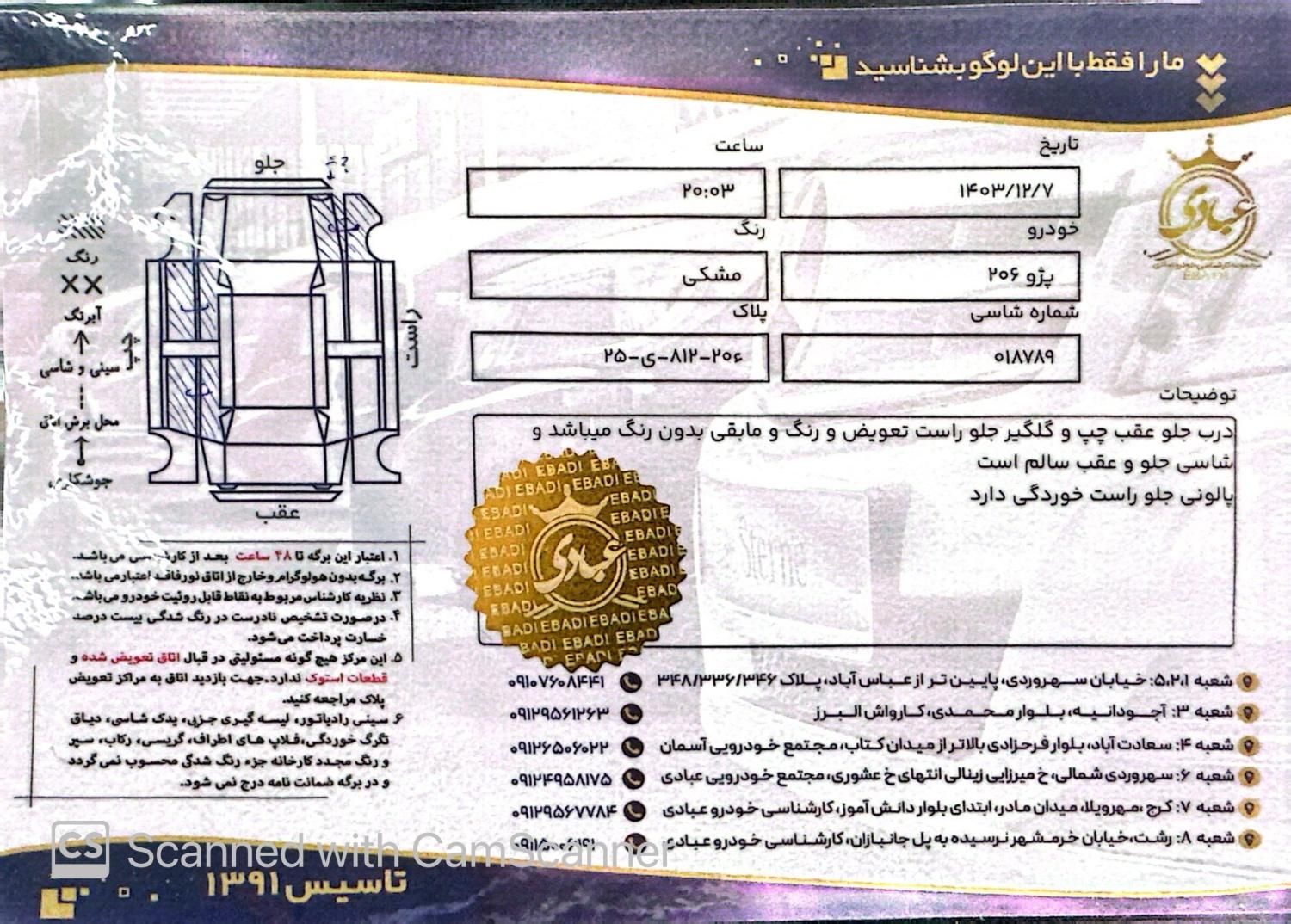 پژو 206 تیپ 2 - 1399