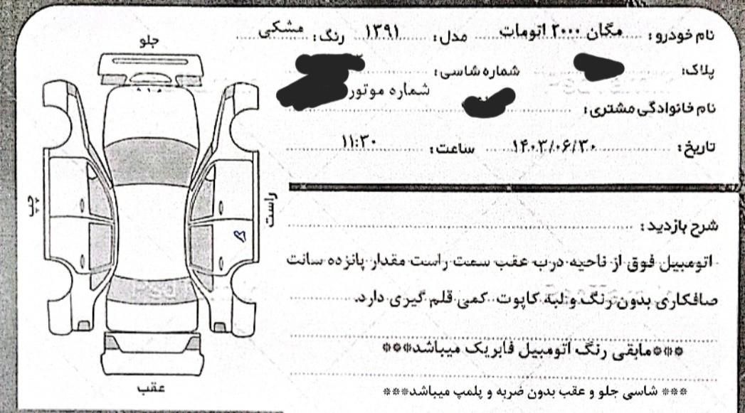 رنو مگان پارس خودرو 2000 - 2012