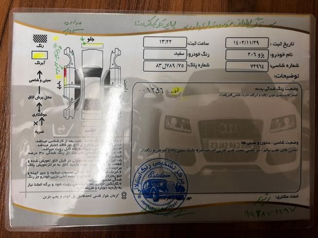 پژو 206 تیپ 3 - 1396