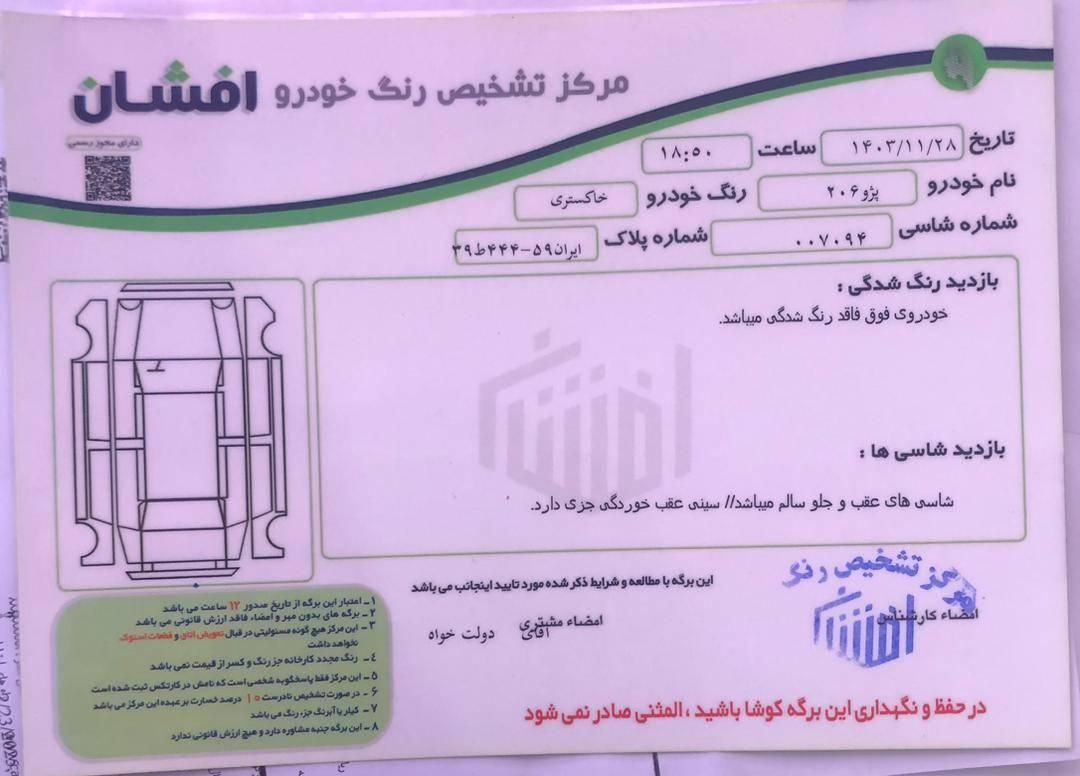 پژو 206 تیپ 2 - 1399