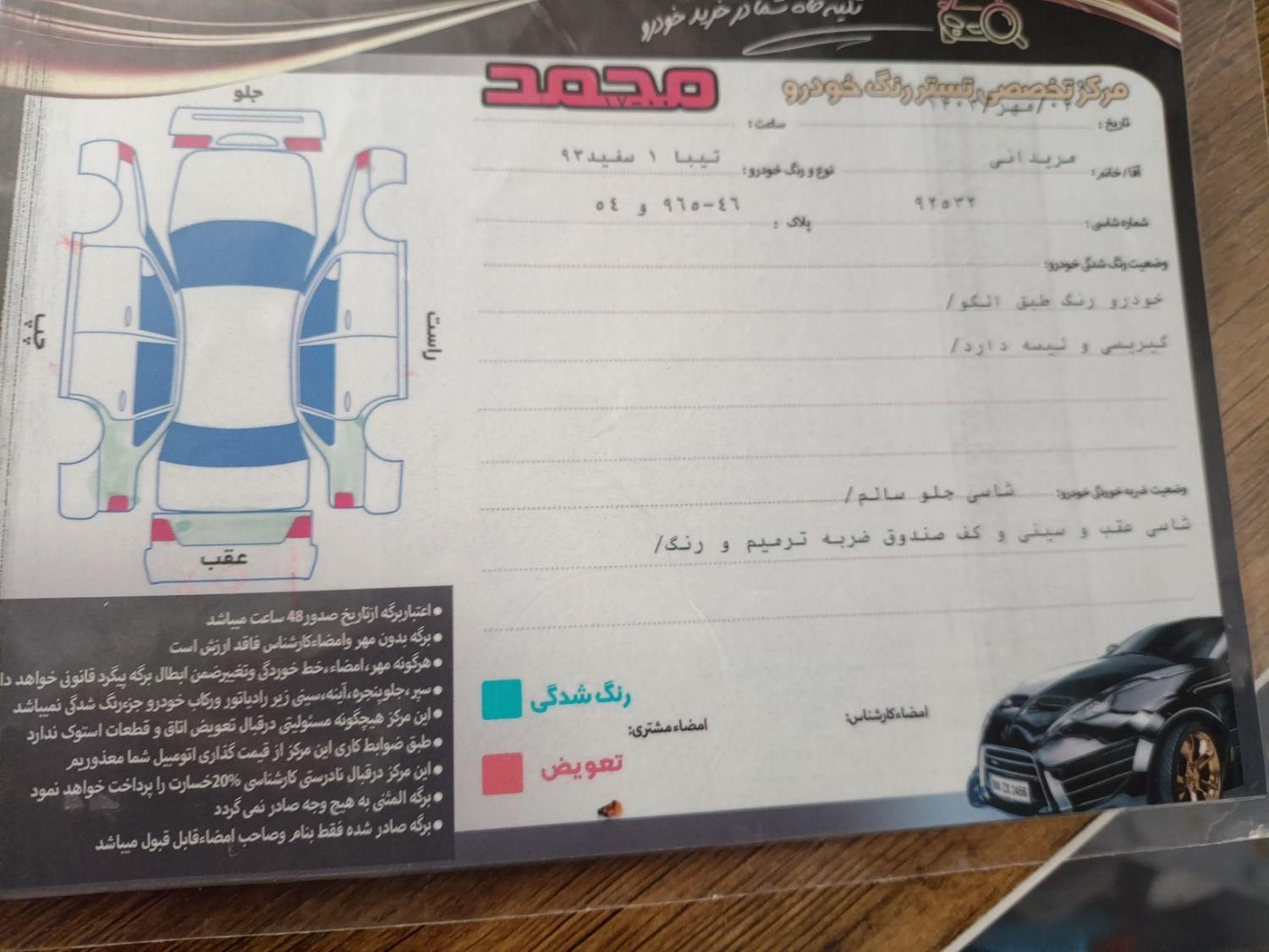 تیبا صندوق دار EX - 1393