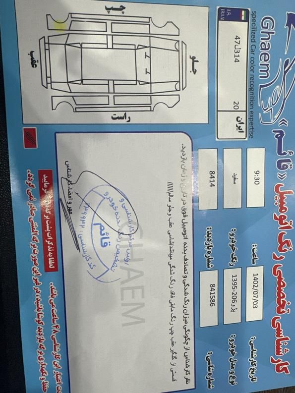 پژو 206 تیپ 2 - 1395