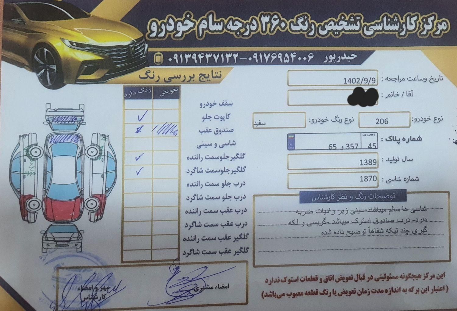 پژو 206 تیپ 6 - 1388