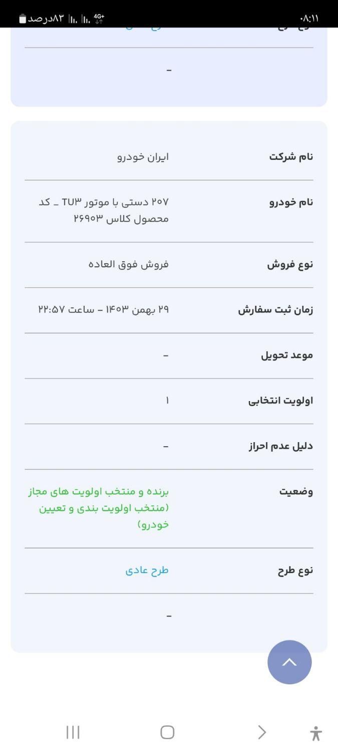 پژو 207 دنده‌ای با موتور TU3 - 1403