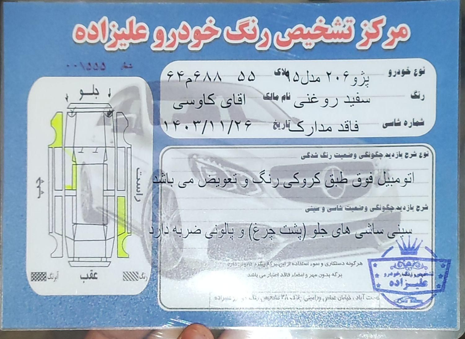 پژو 206 تیپ 2 - 1395