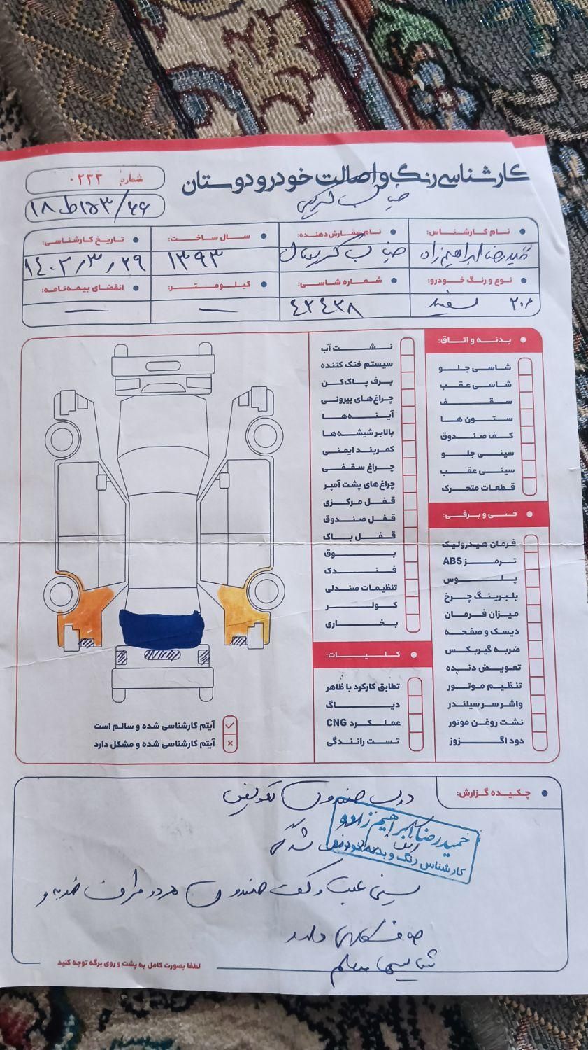 پژو 206 تیپ 5 - 1393