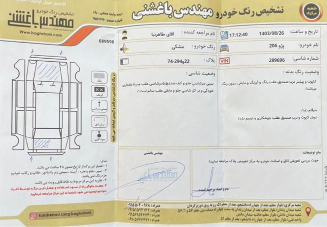 پژو 206 تیپ 2 - 1401