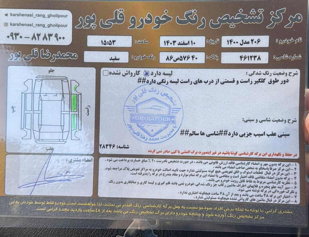 پژو 206 تیپ 3 - 1400