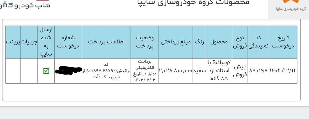 کوییک S دنده ای - 1403