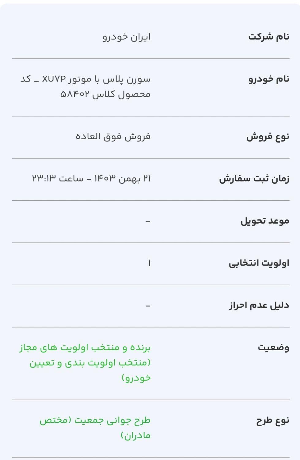 سمند سورن پلاس EF7 بنزینی - 1403