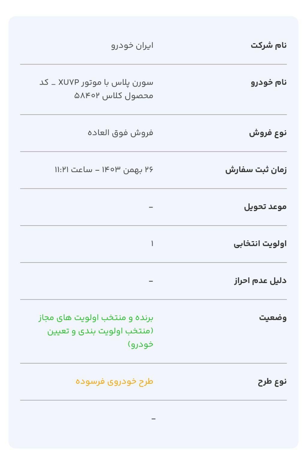 سمند سورن پلاس EF7 بنزینی - 1403