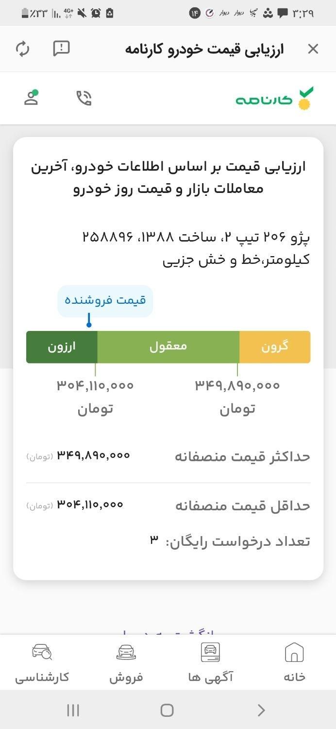 پژو 206 تیپ 2 - 1388