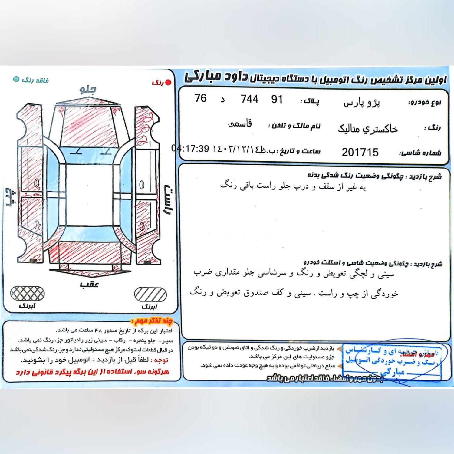 پژو پارس سال - 1394