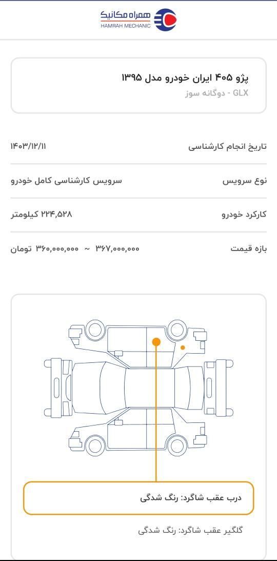 پژو 405 GLX - دوگانه سوز - 1395