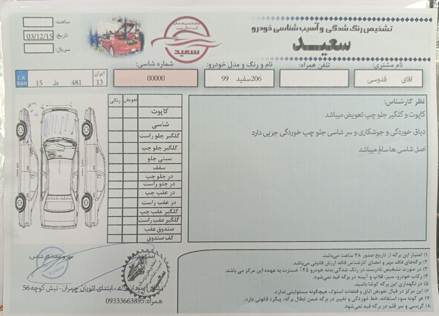 پژو 206 تیپ 2 - 1399