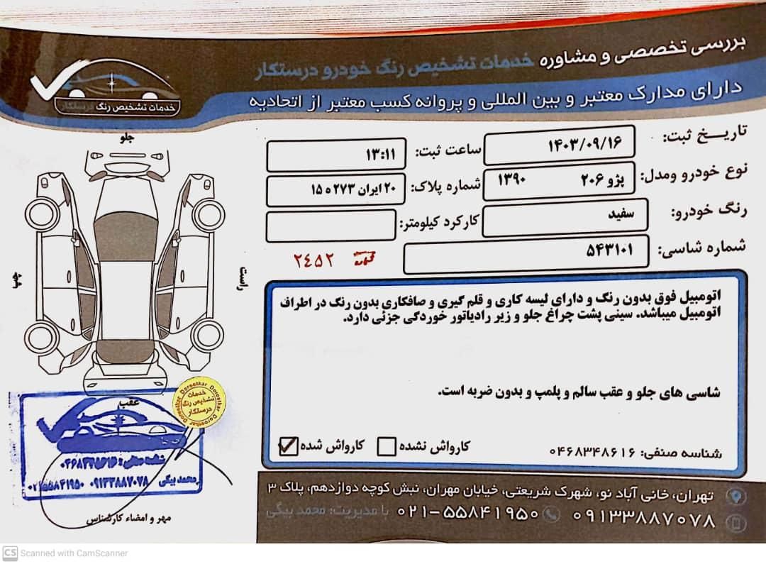 پژو 206 تیپ 3 - 1390