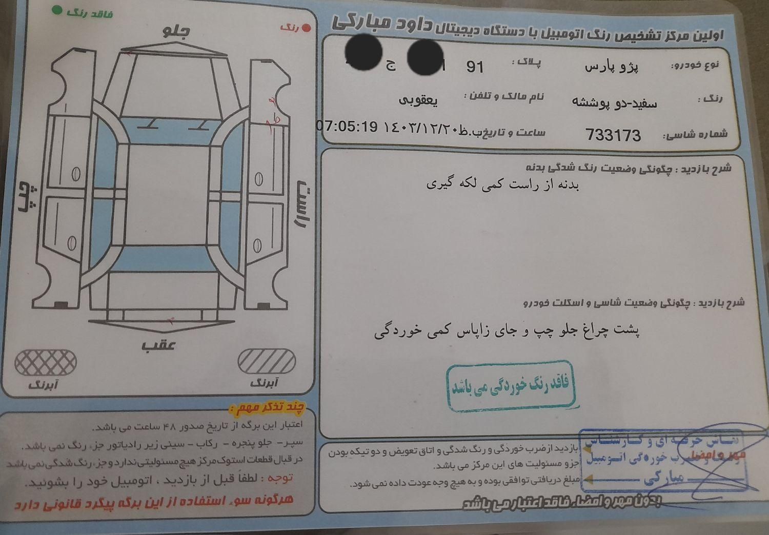 پژو پارس ELX-XU7P سفارشی - 1400