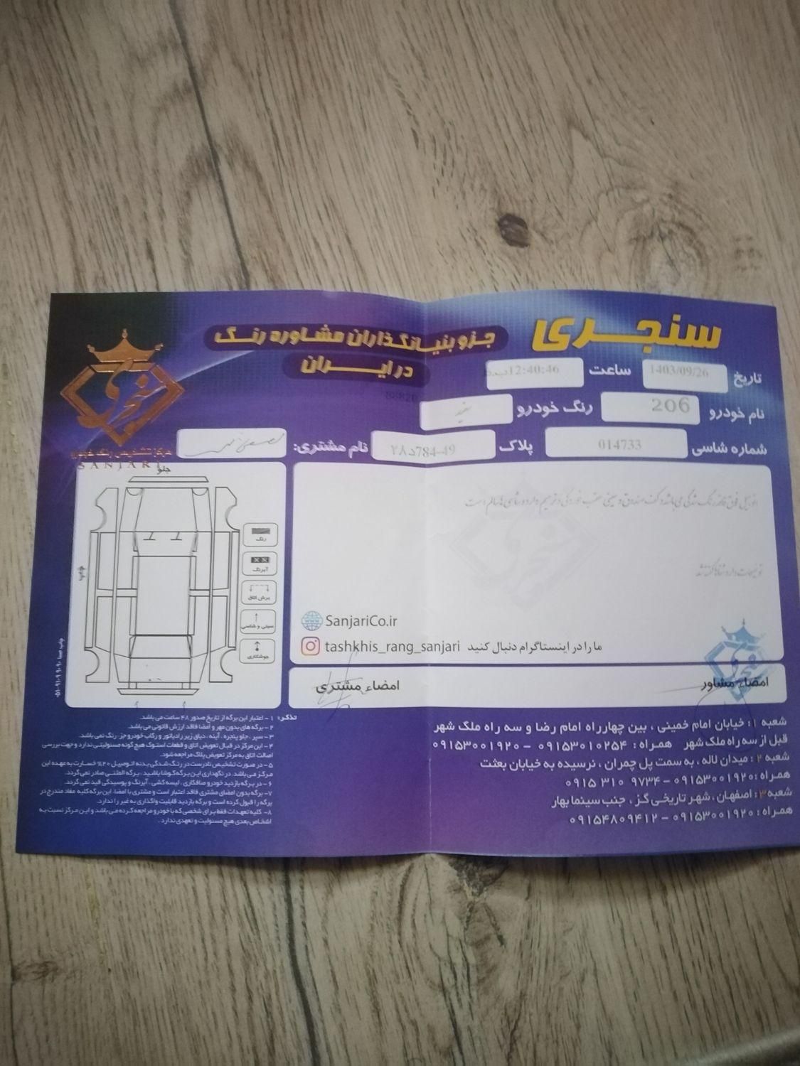 پژو 206 تیپ 2 - 1399