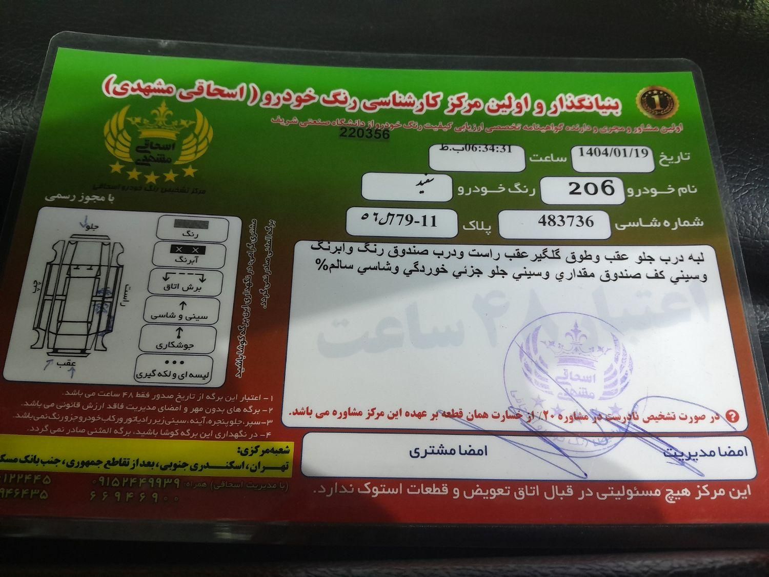 پژو 206 تیپ 5 - 1393