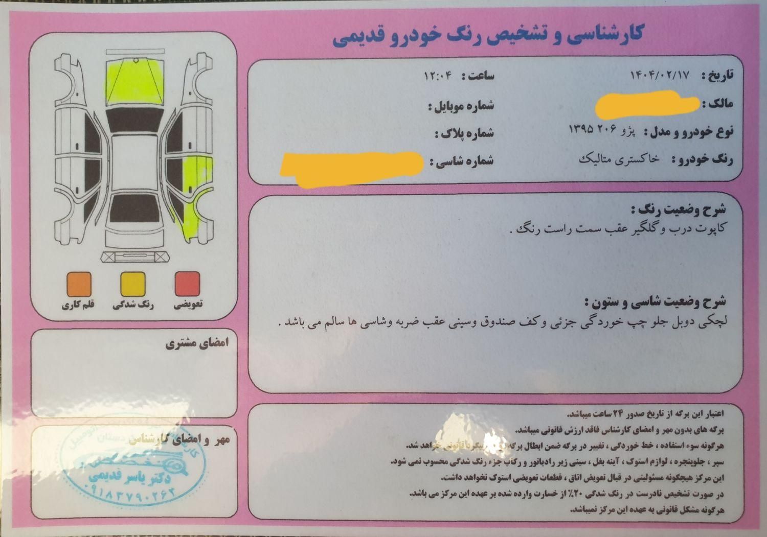 پژو 206 تیپ 5 - 1395