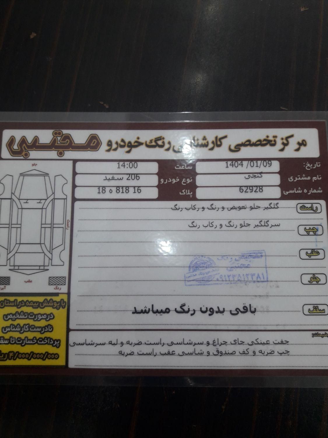 پژو 206 تیپ 5 - 1395