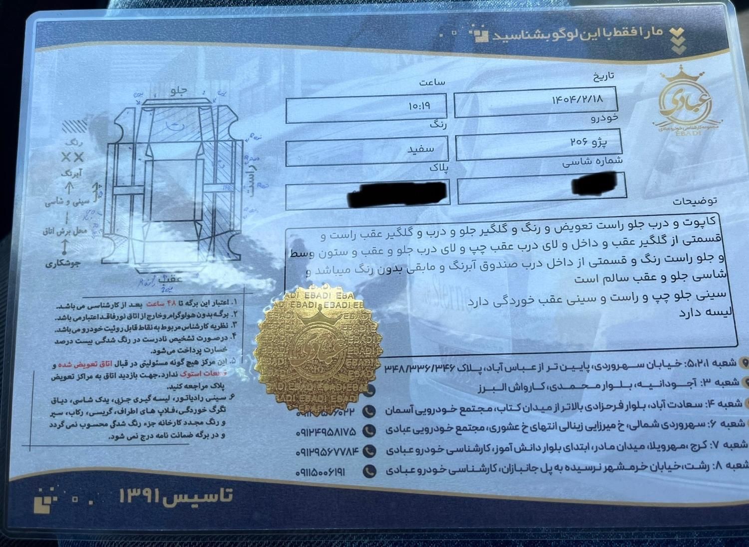 پژو 206 تیپ 2 - 1394