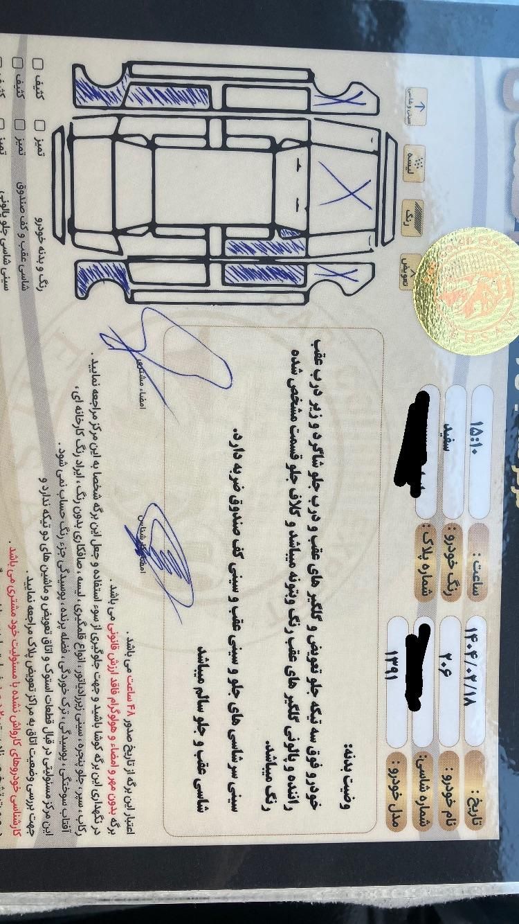پژو 206 تیپ 2 - 1391