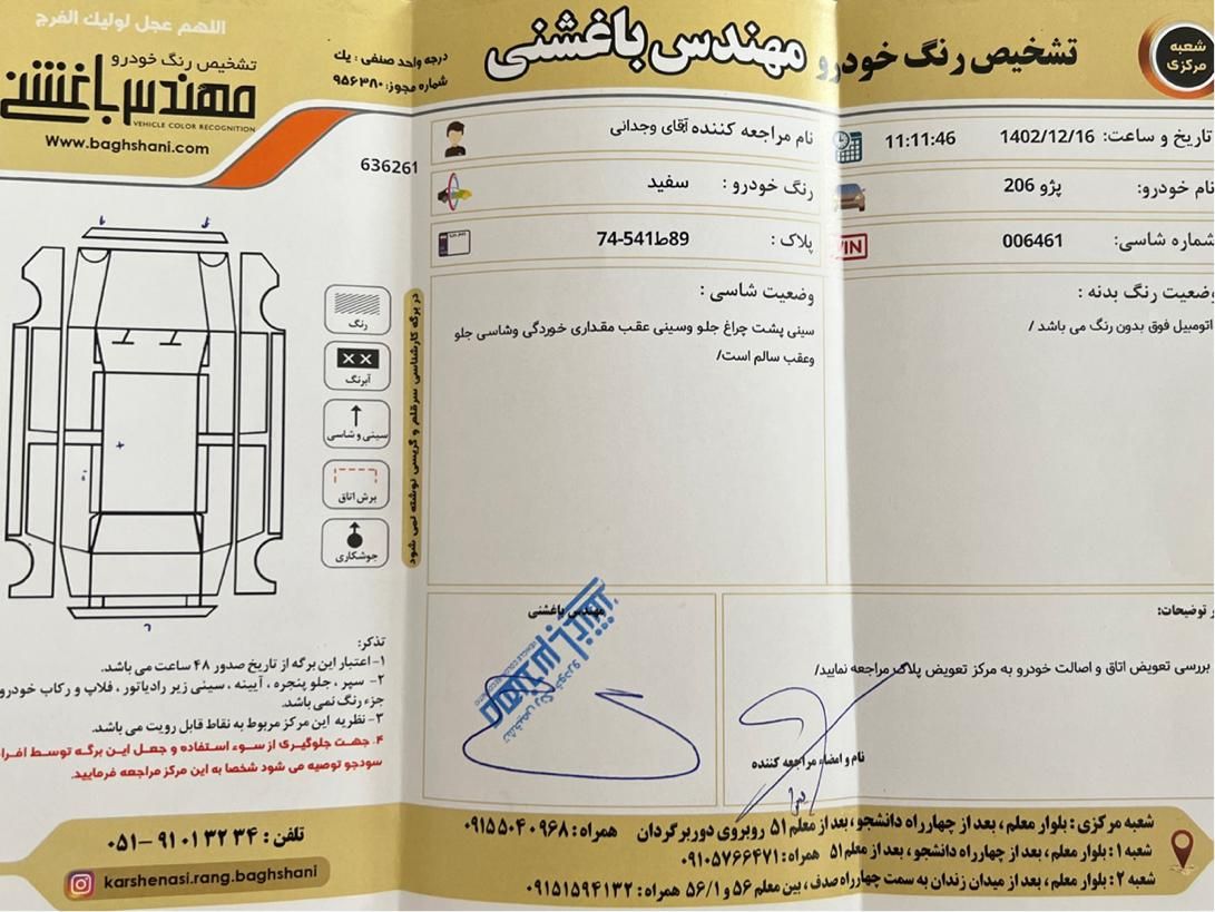 پژو 206 تیپ 2 - 1399