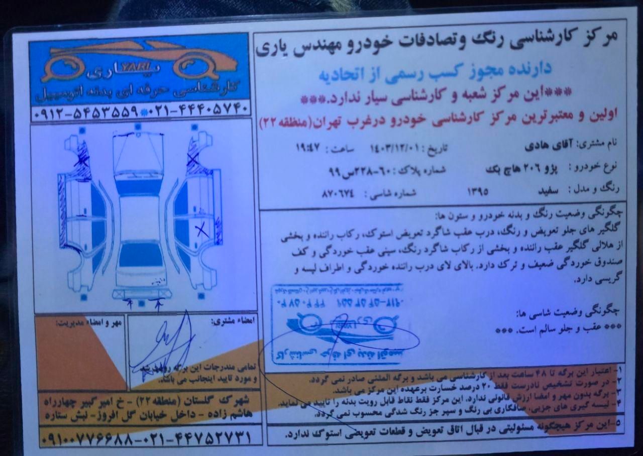 پژو 206 تیپ 5 - 1395