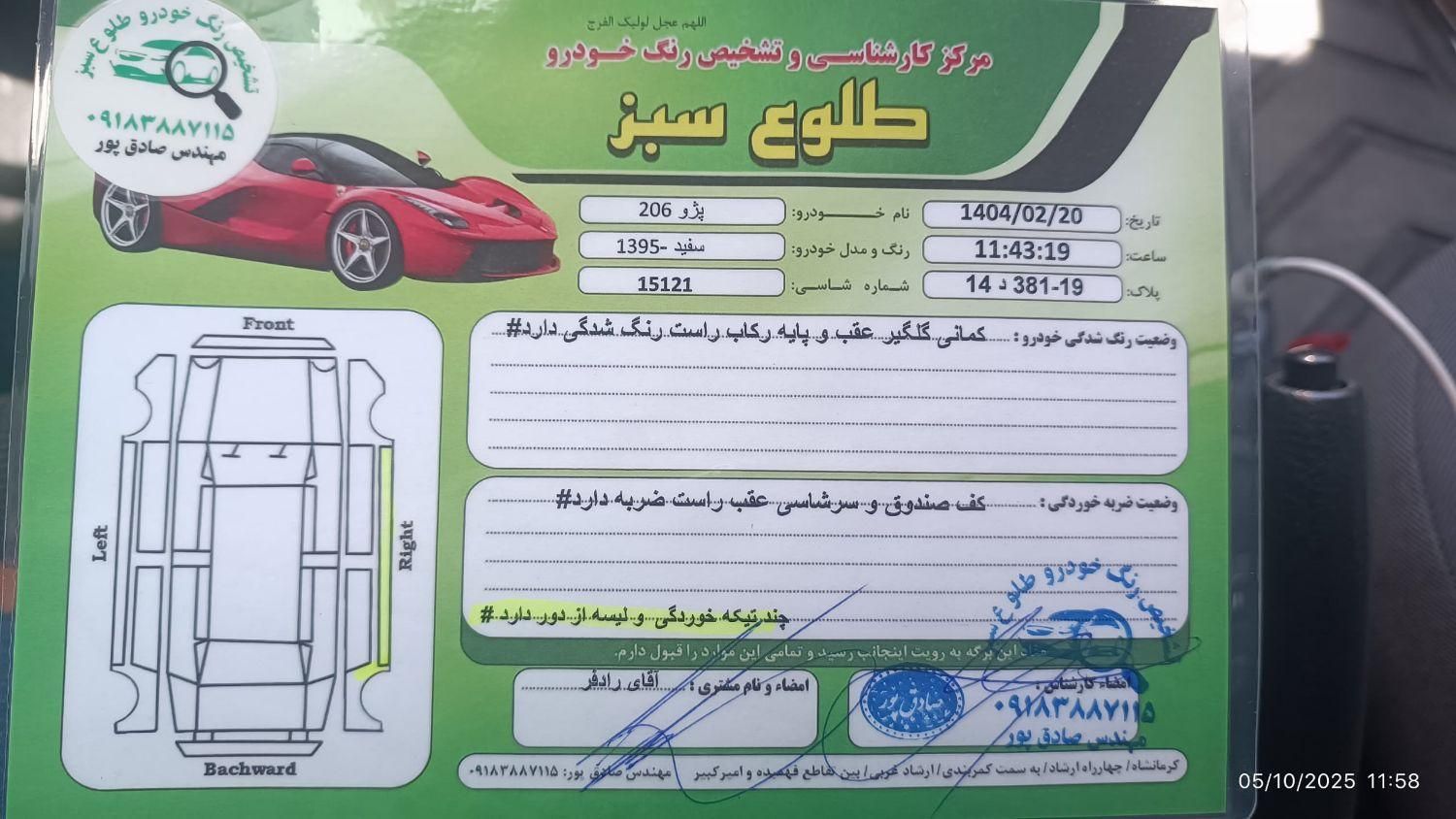 پژو 206 تیپ 2 - 1395